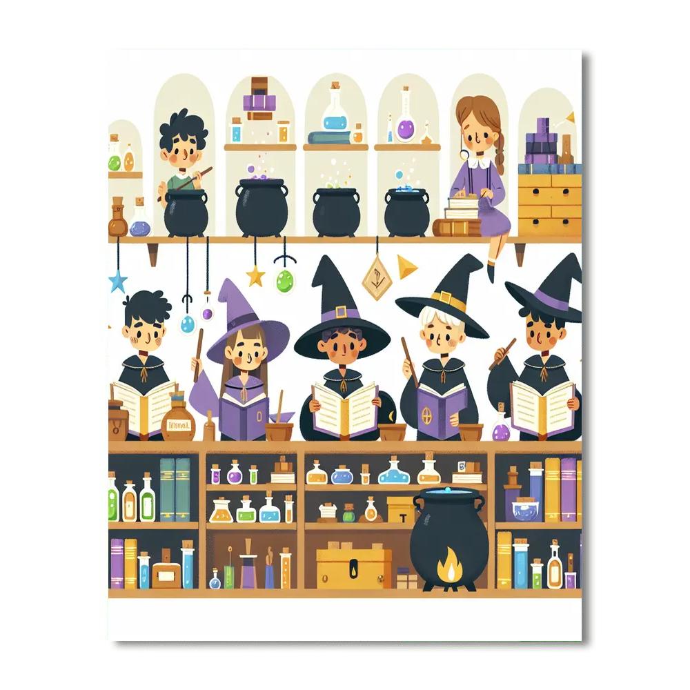 Wonderland Wizard's Workshop Number Painting