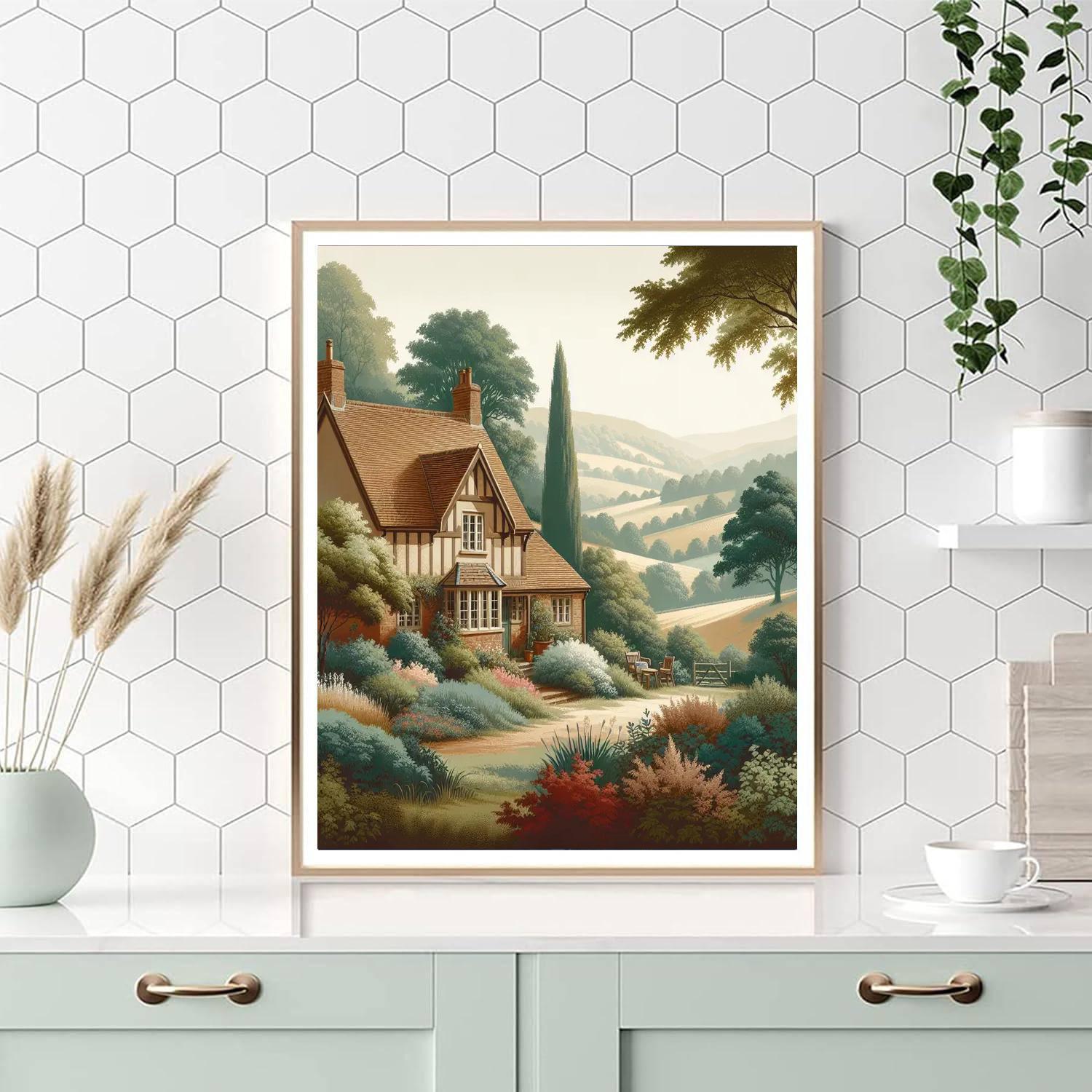 Charming Cottage Getaway Painting Number Kit
