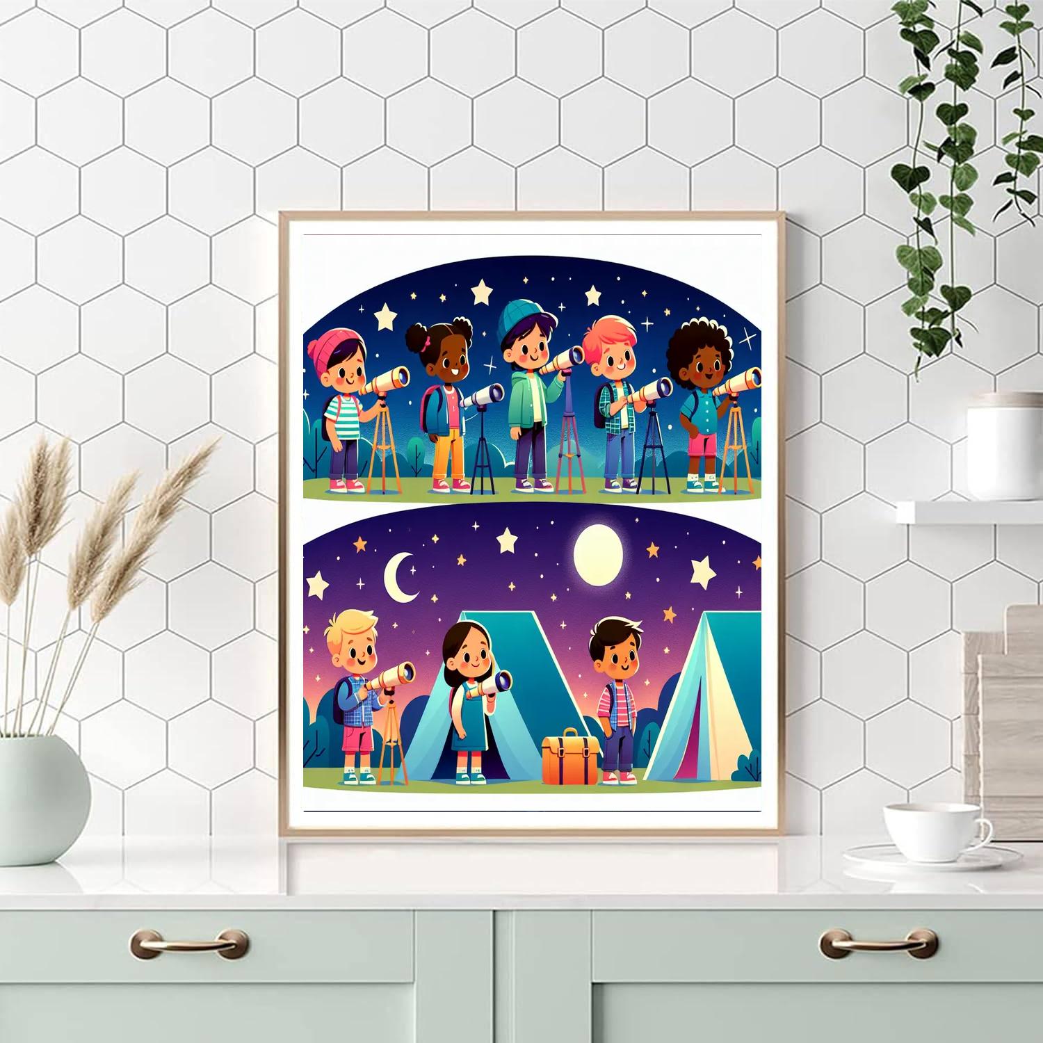 Starlit Space Campout Number Painting