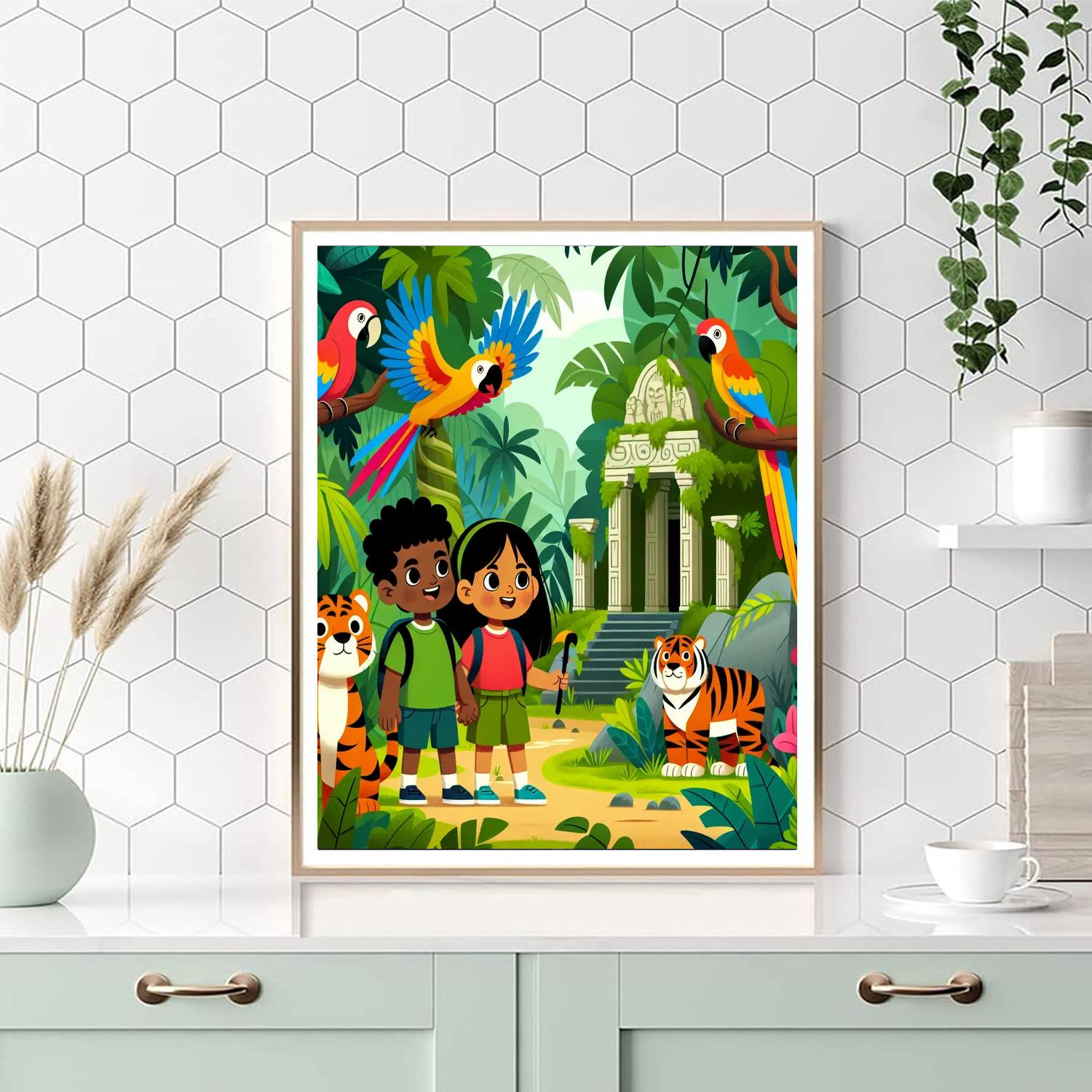 Jungle Adventure Jungle Paint By Numbers Art