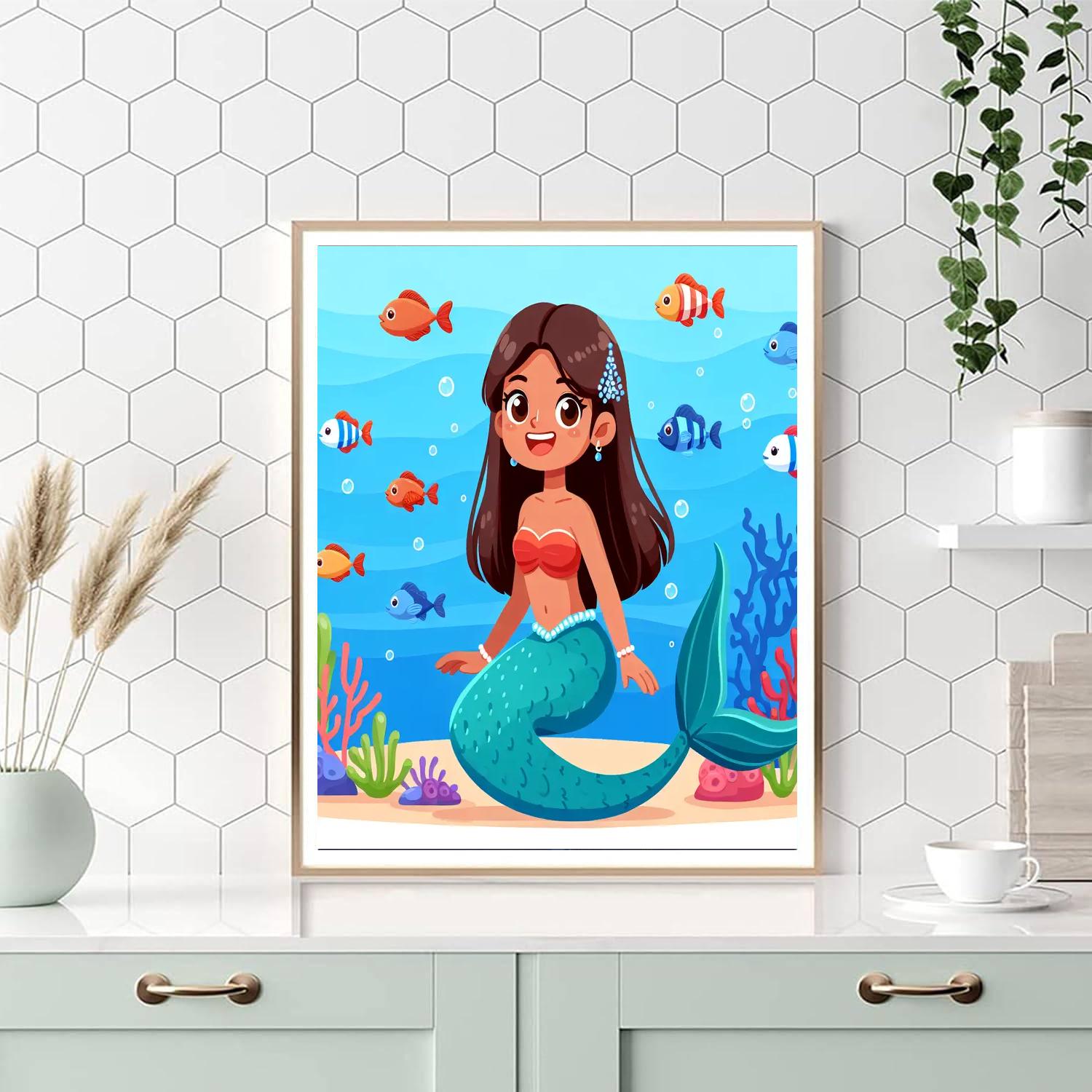 Ocean Mermaid Kingdom Numbered Painting Kits