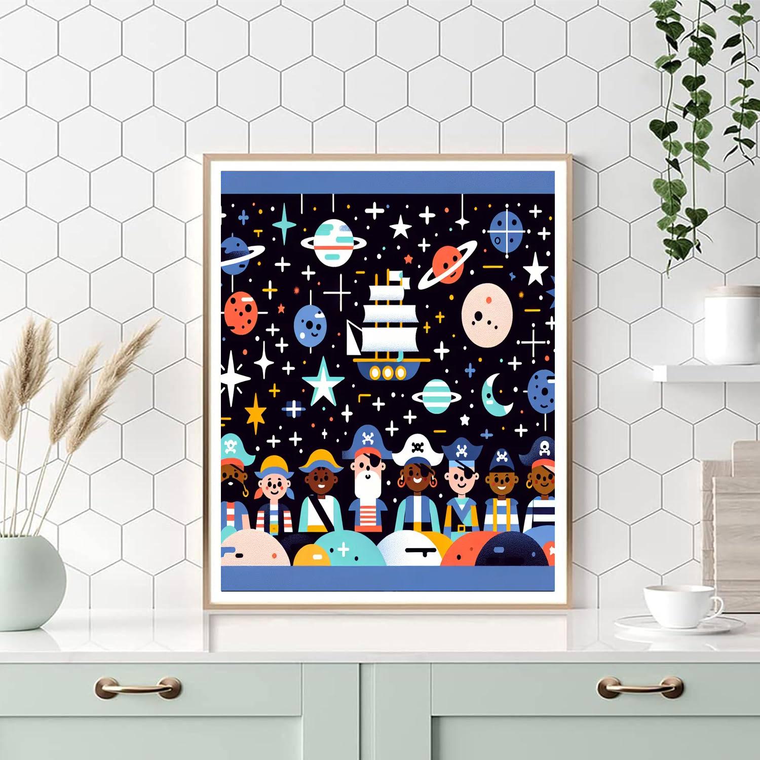 Galactic Pirates DIY Paint By Numbers