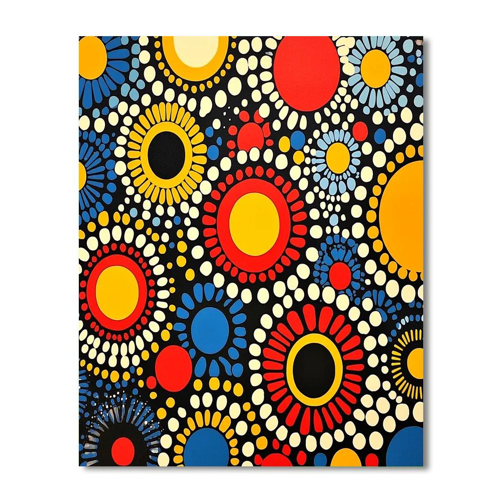 Yayoi Kusama Inspired Infinite Dots  DIY Paint By Numbers