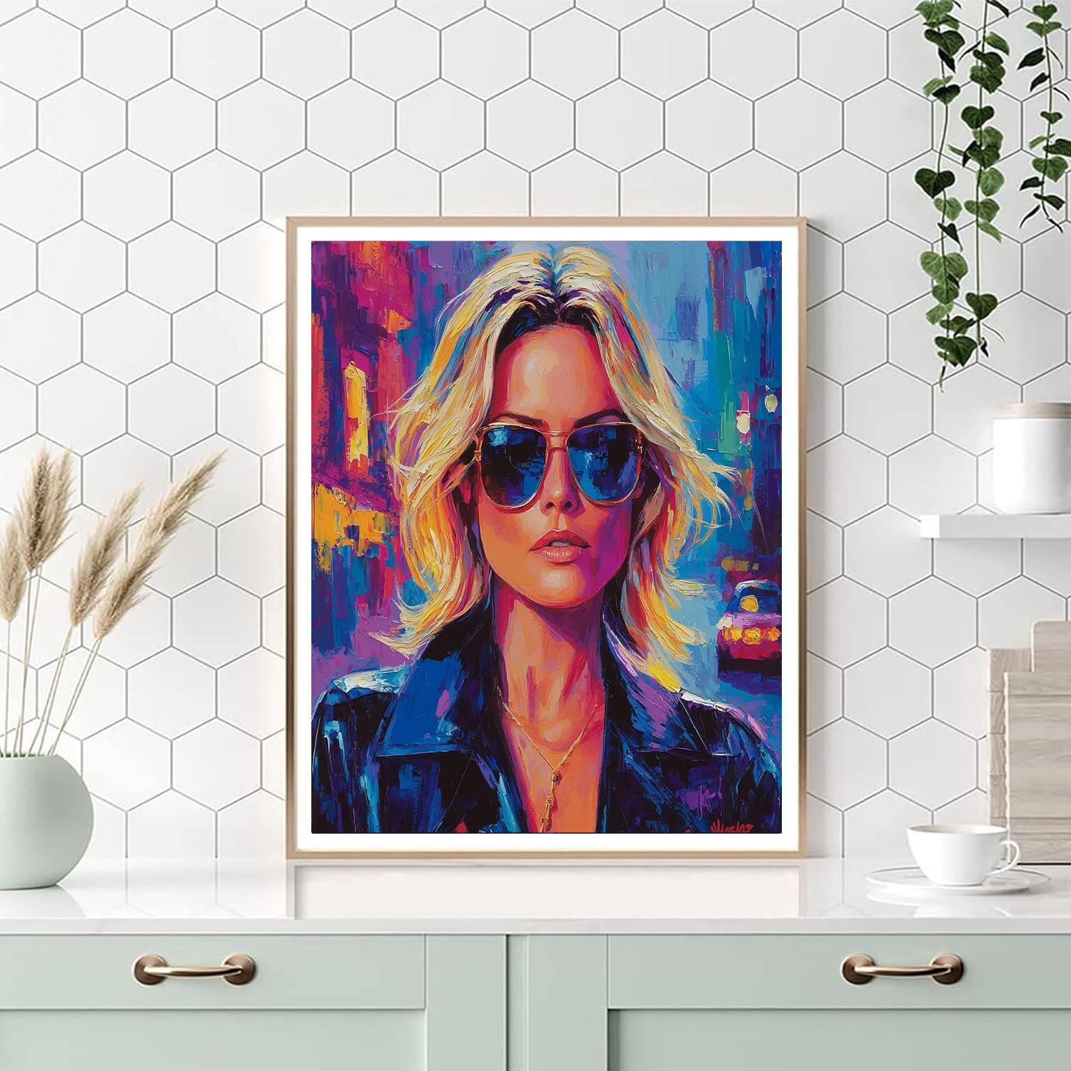 Charlize Theron: The Fierce Protector Of Atomic Blonde Number Painting