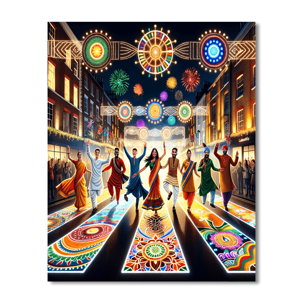 Diwali Festival Of Lights - London Painting By Numbers Kit
