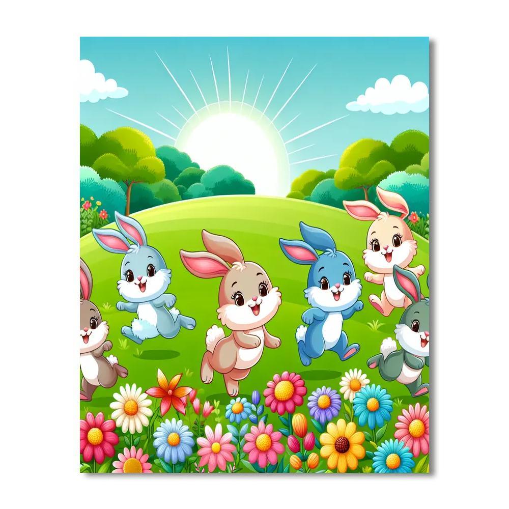 Bubbling Bunnies Painting Number Kit
