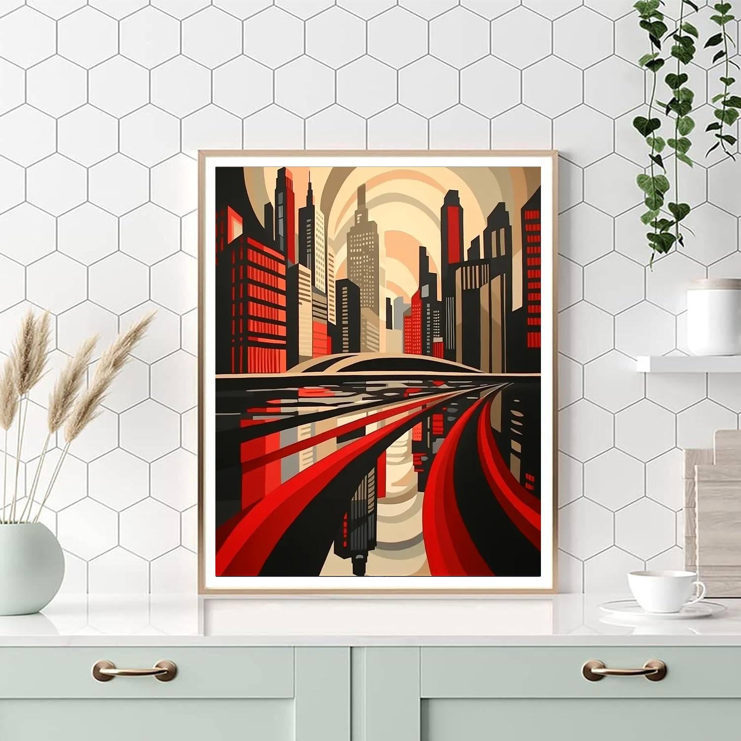 Fernand Léger Inspired Metropolitan Energy  Paint By Numbers Kits