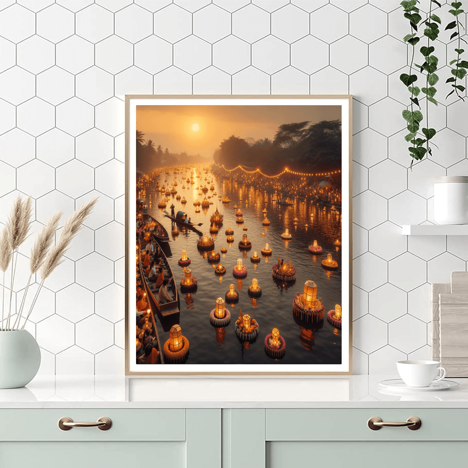 Loi Krathong Festival Painting By Numbers Kit