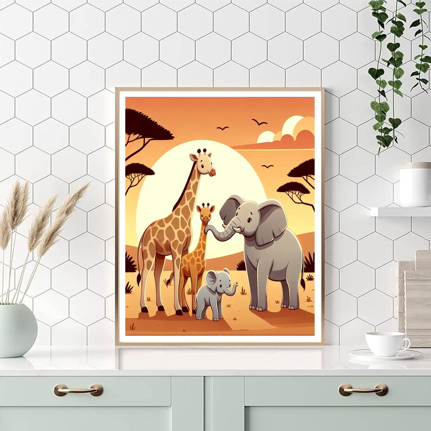 Sunset Savanna Celebration Painting By Numbers Kit