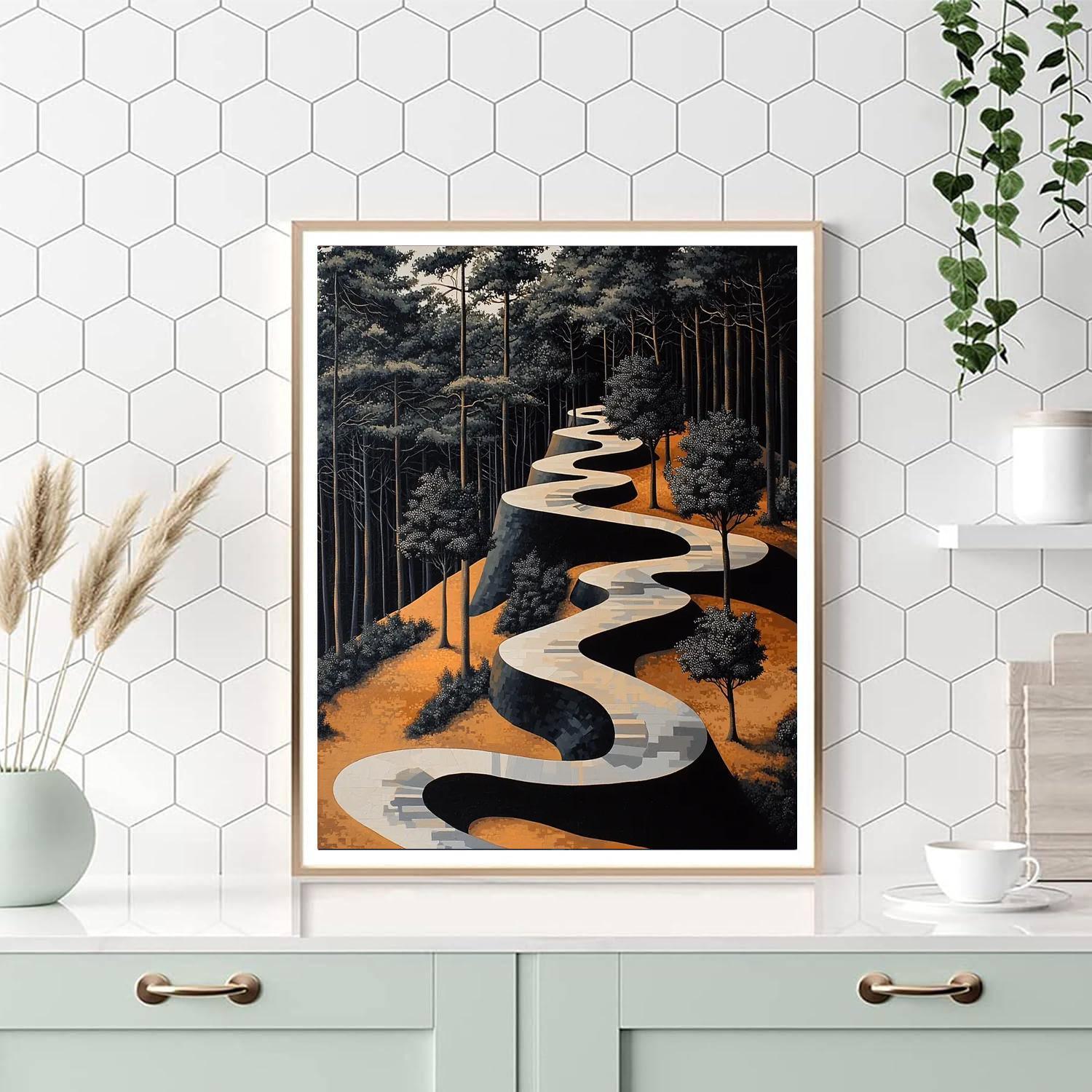 M.C. Escher Inspired The Geometry Of Dreams  Number Painting