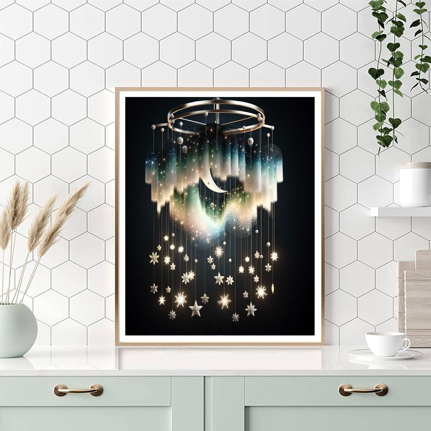 Celestial Aurora Mobile Painting Number Kit