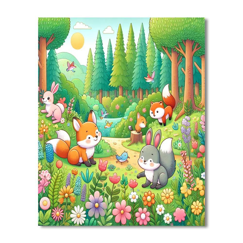 Colorful Forest Adventure Paint By Number