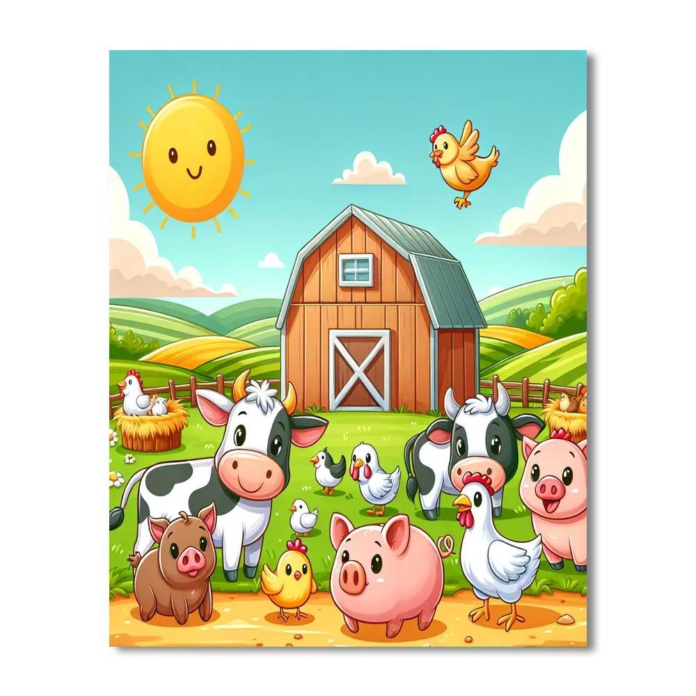 Lively Farm Friends Paint By Numbers