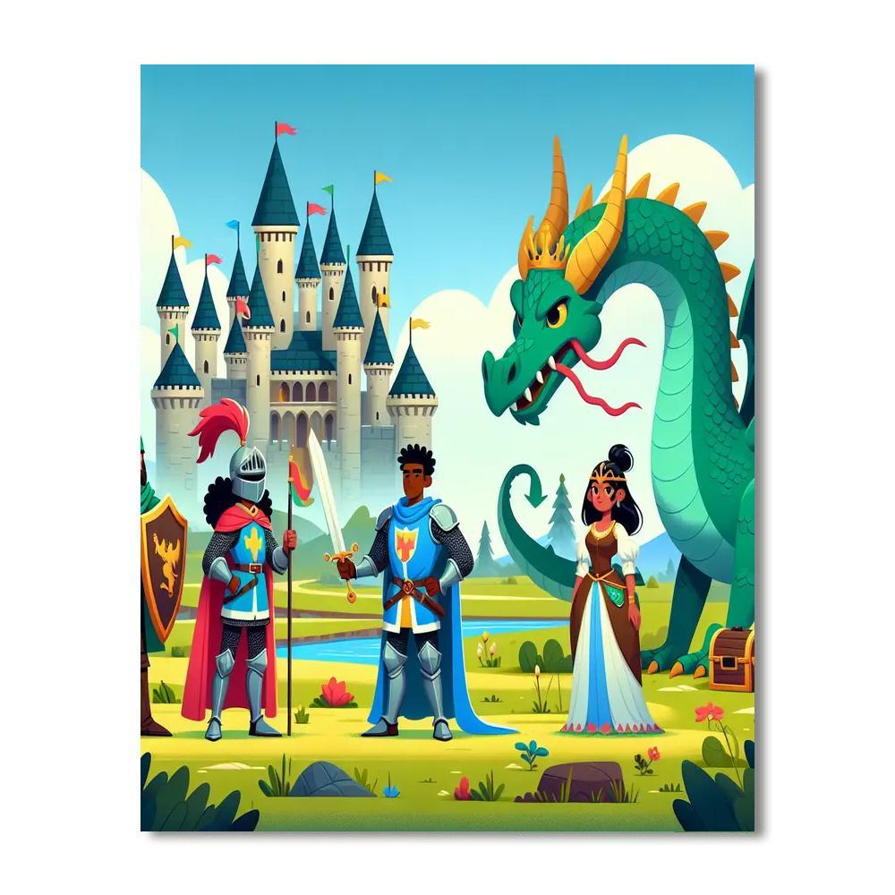 Fairytale Kingdom Quest DIY Paint By Numbers