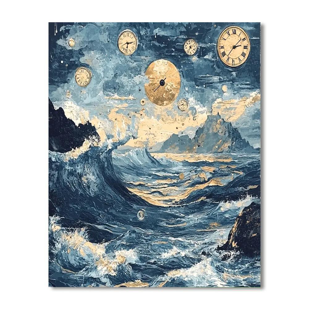 Salvador Dalí Inspired Surreal Ocean Waves  Paint By Numbers Kits