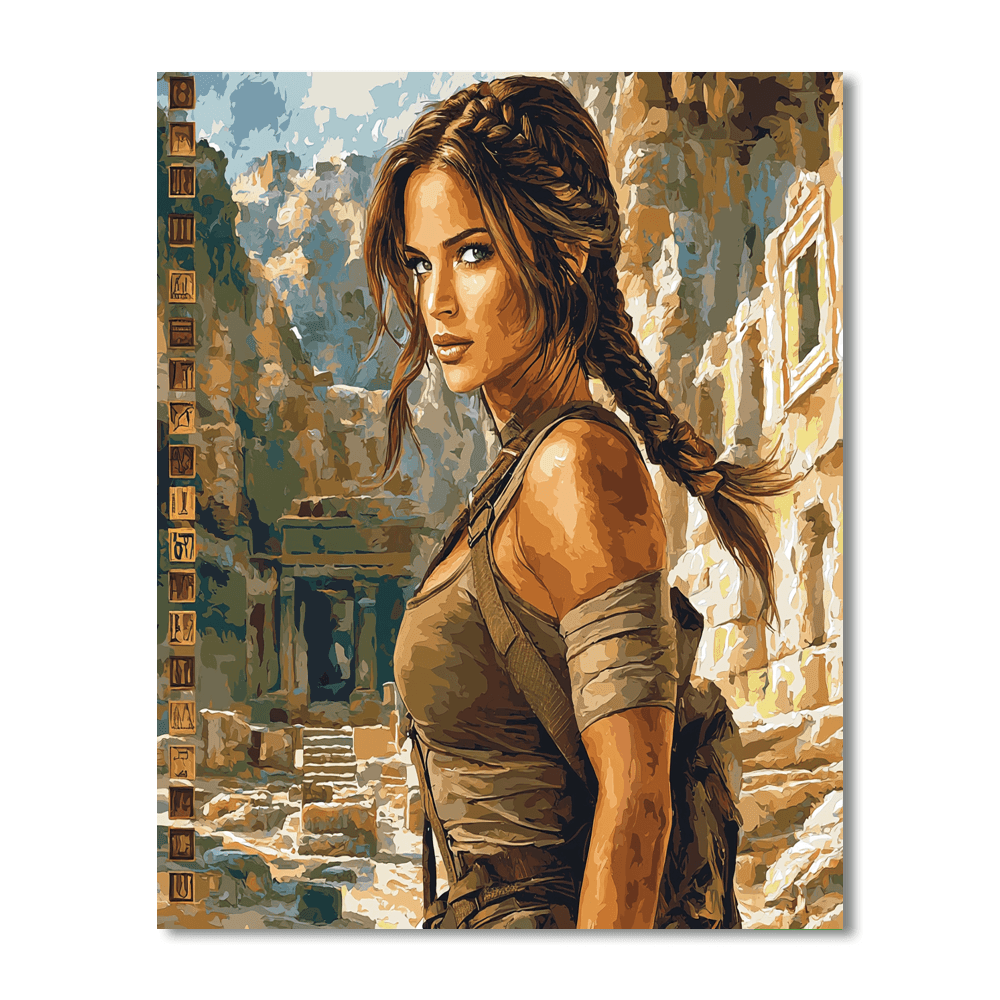 Angelina Jolie: The Adventurous Spirit Of Lara Croft Paint By Numbers