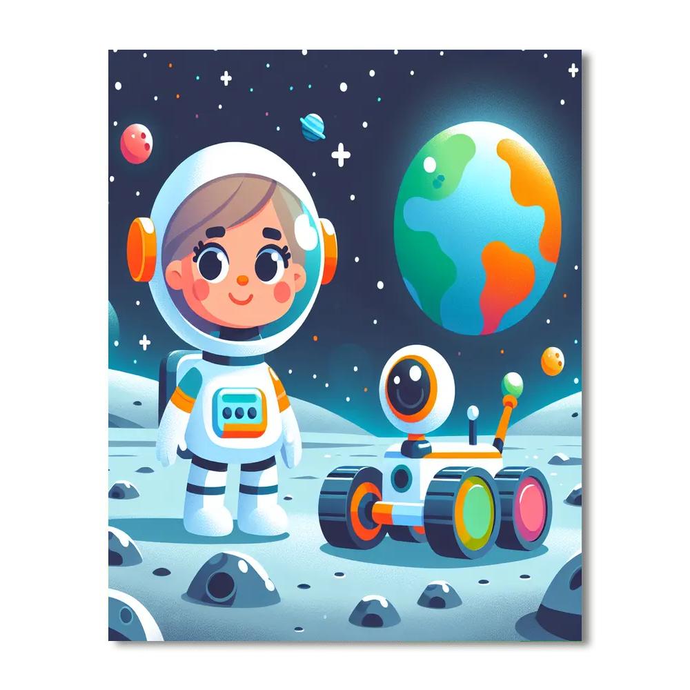 Lunar Explorer's Odyssey Paint By Color