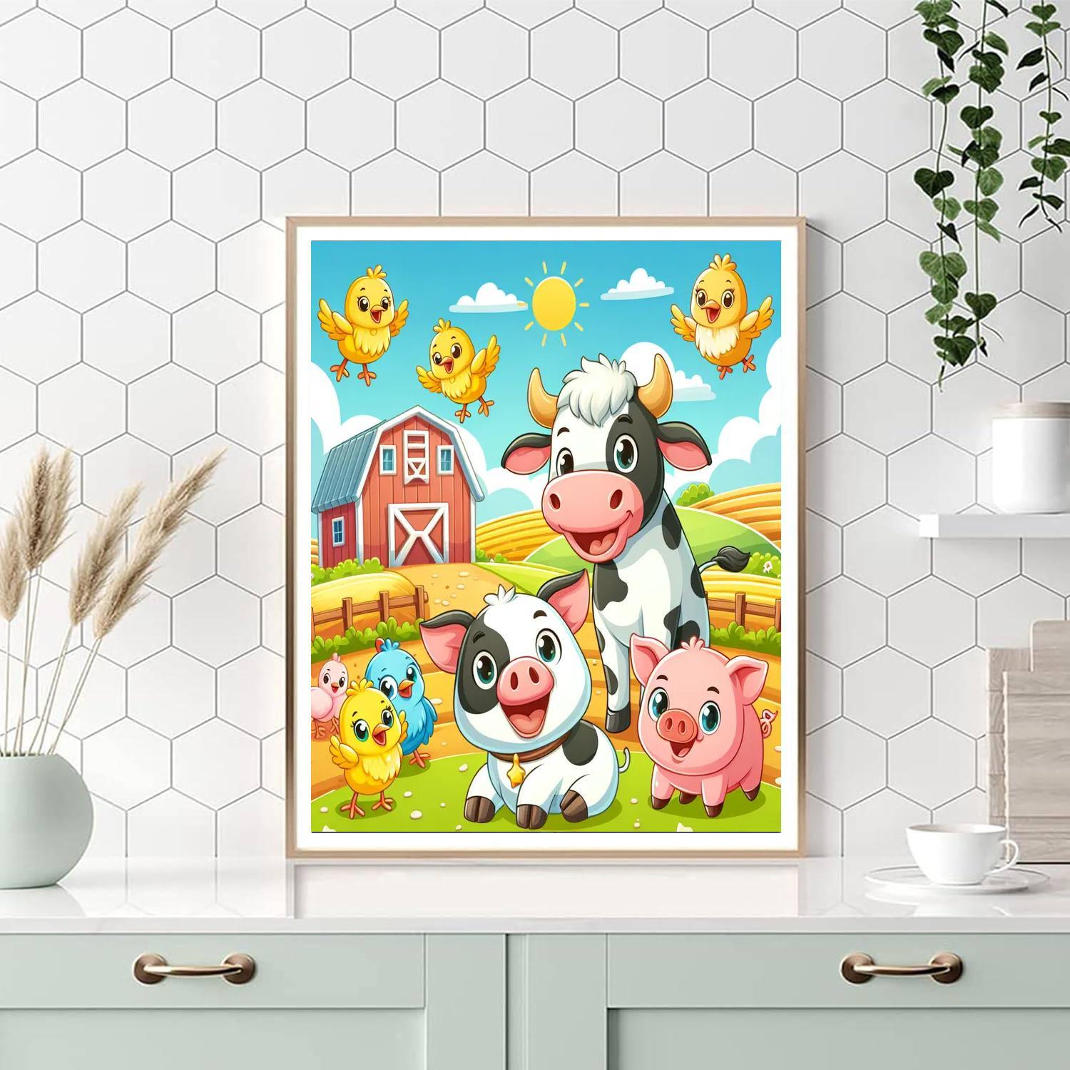 Playtime On The Farm Numbered Painting Kits
