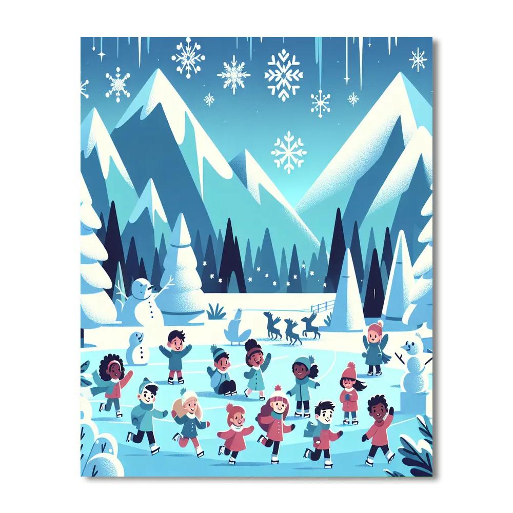 Winter Ice Wonderland Paint By Numbers