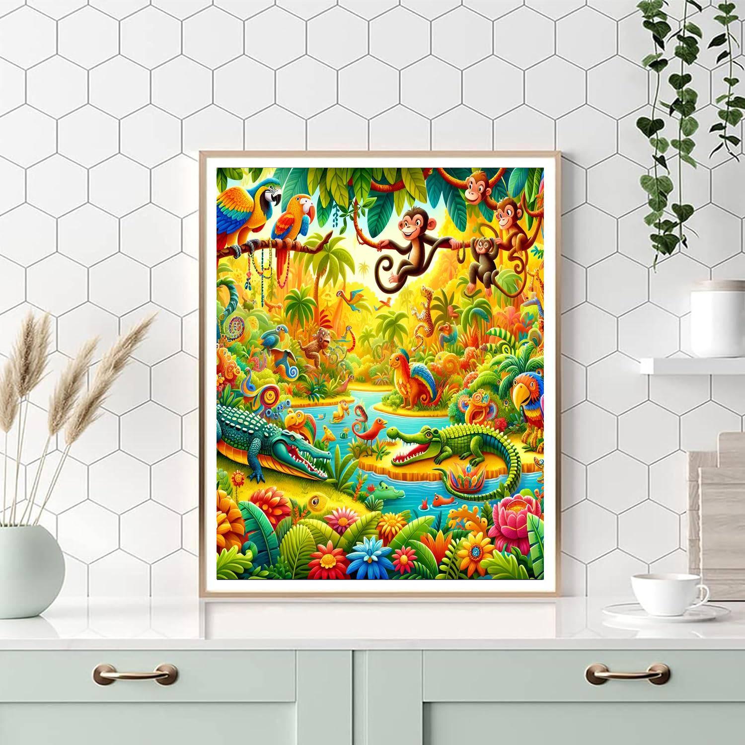 Quirky Animal Kingdom DIY Paint By Numbers