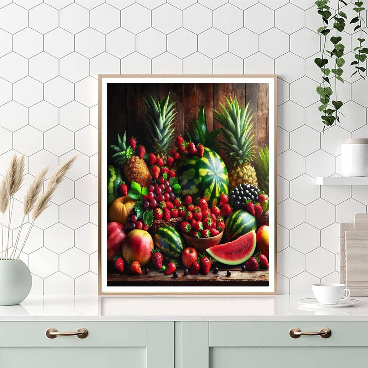 Bright Summer Fruit Fiesta Painting Number Kit