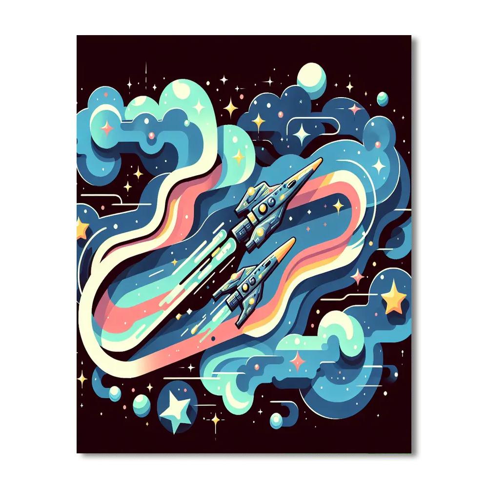 Sailing Stars Adventure Paint By Numbers Art