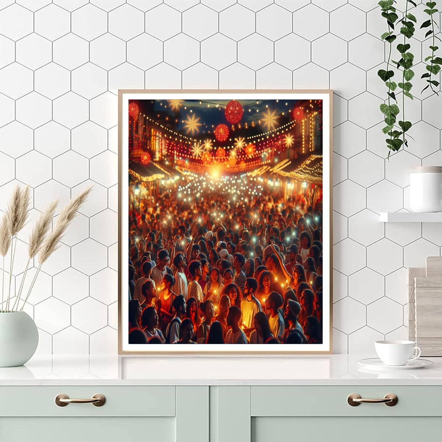 Festival Of Lights Delight Painting Number Kit