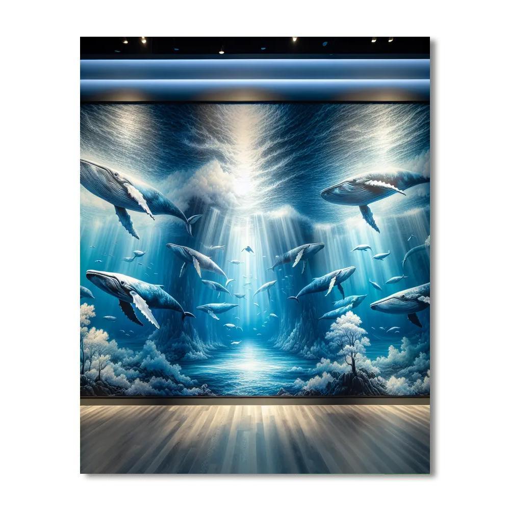 Whales' Ocean Symphony DIY Paint By Numbers