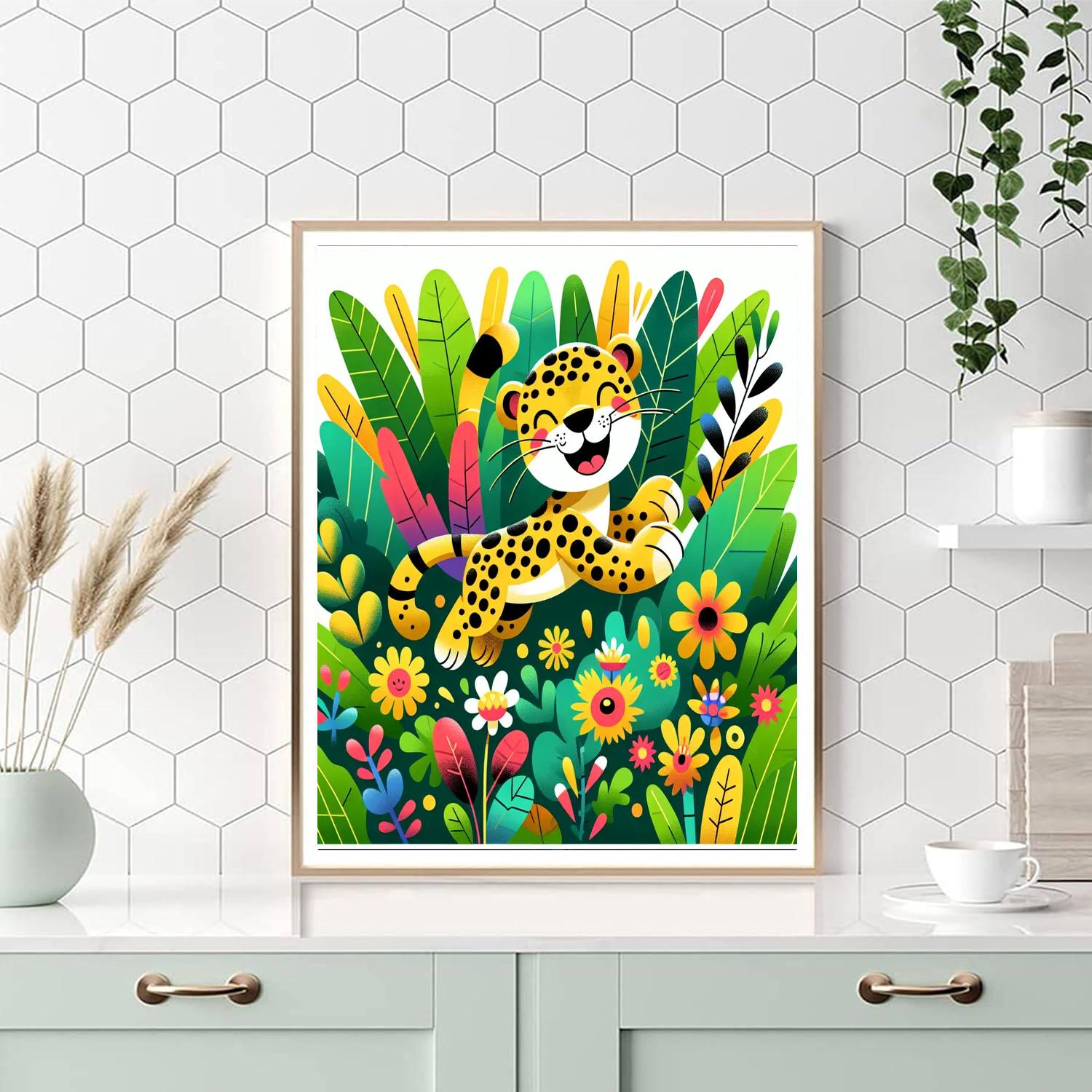Jumping Jaguar Paint By Number
