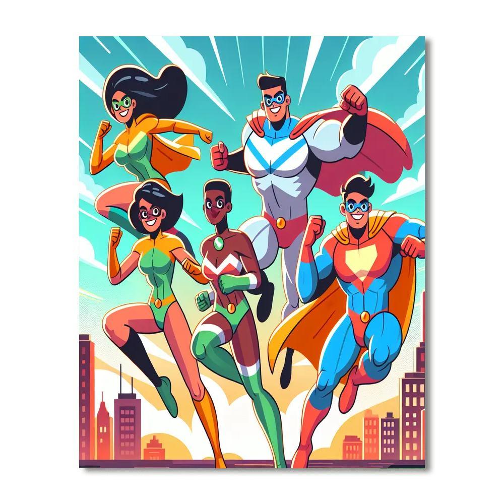 Superhero Adventure Zone Paint By Numbers Kits