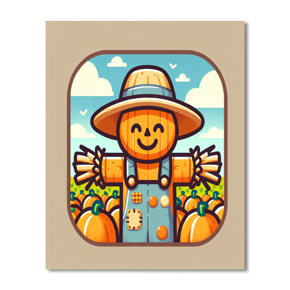 Spooky Scarecrows Number Painting