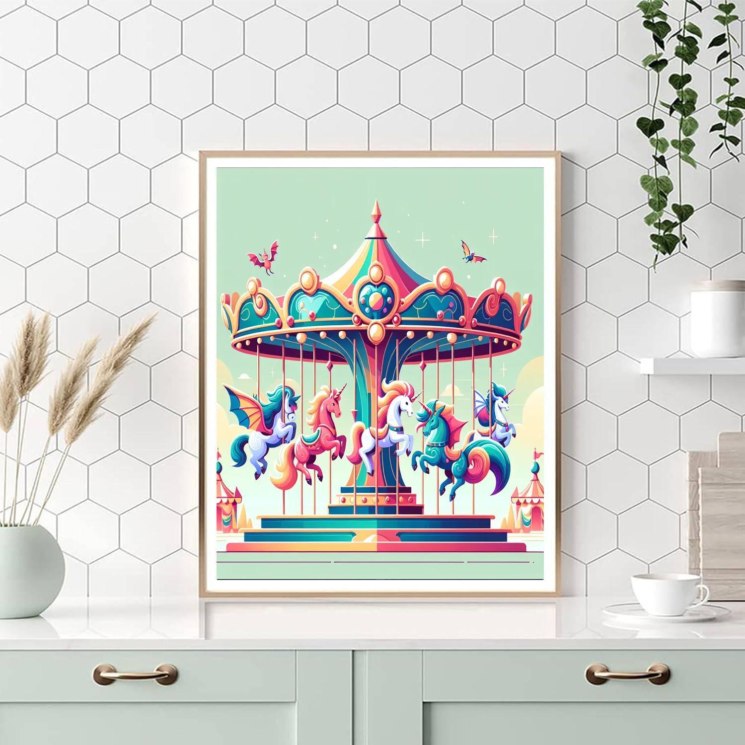 Fantasy Carousel Ride Paint By Numbers