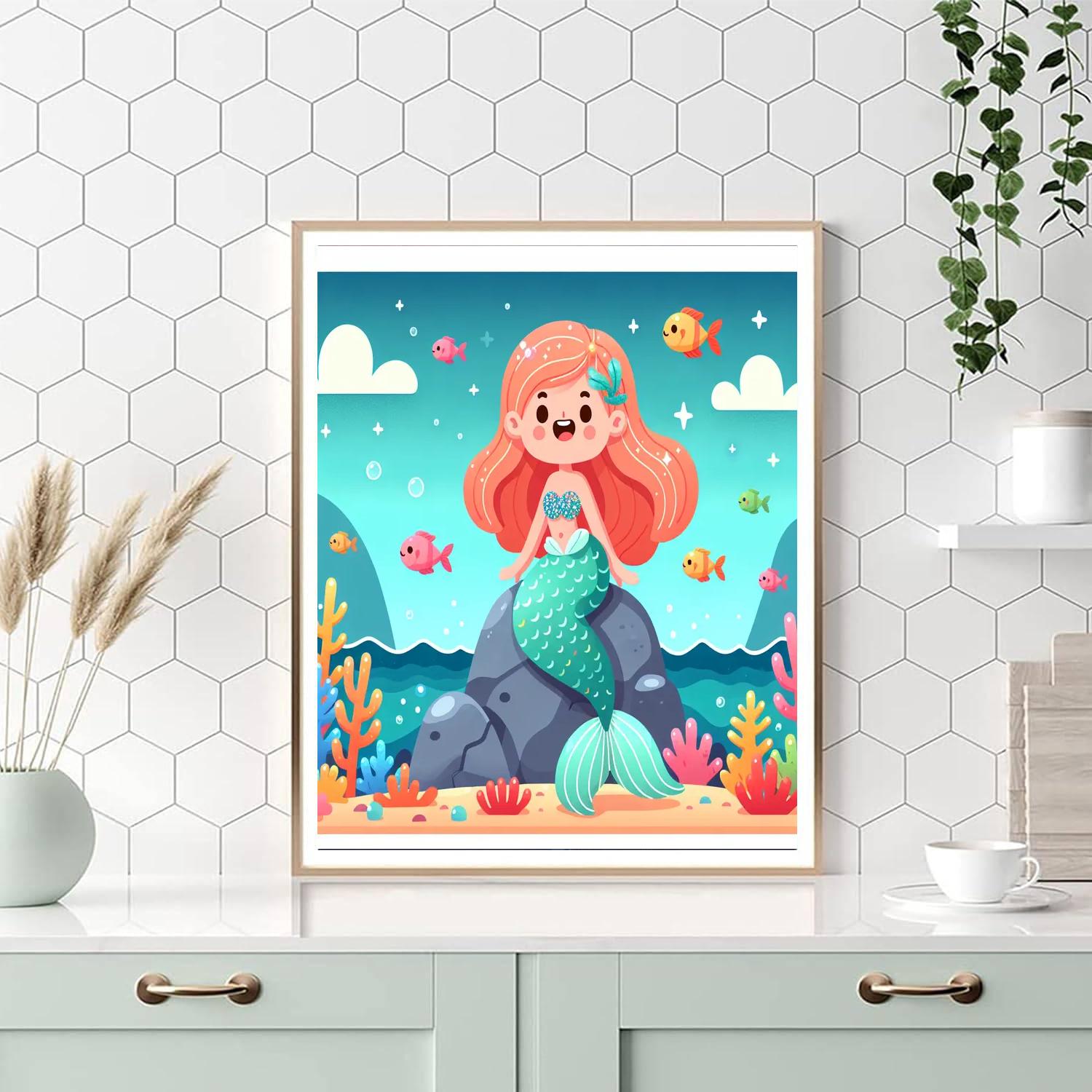 Magical Mermaid Tale Number Painting