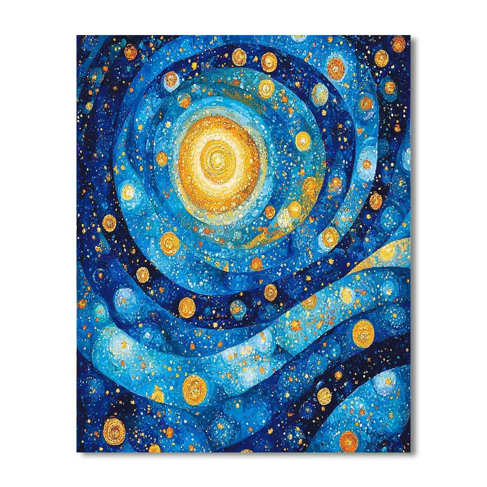 Gustav Klimt Inspired Cosmic Resonance  Paint By Numbers Kits