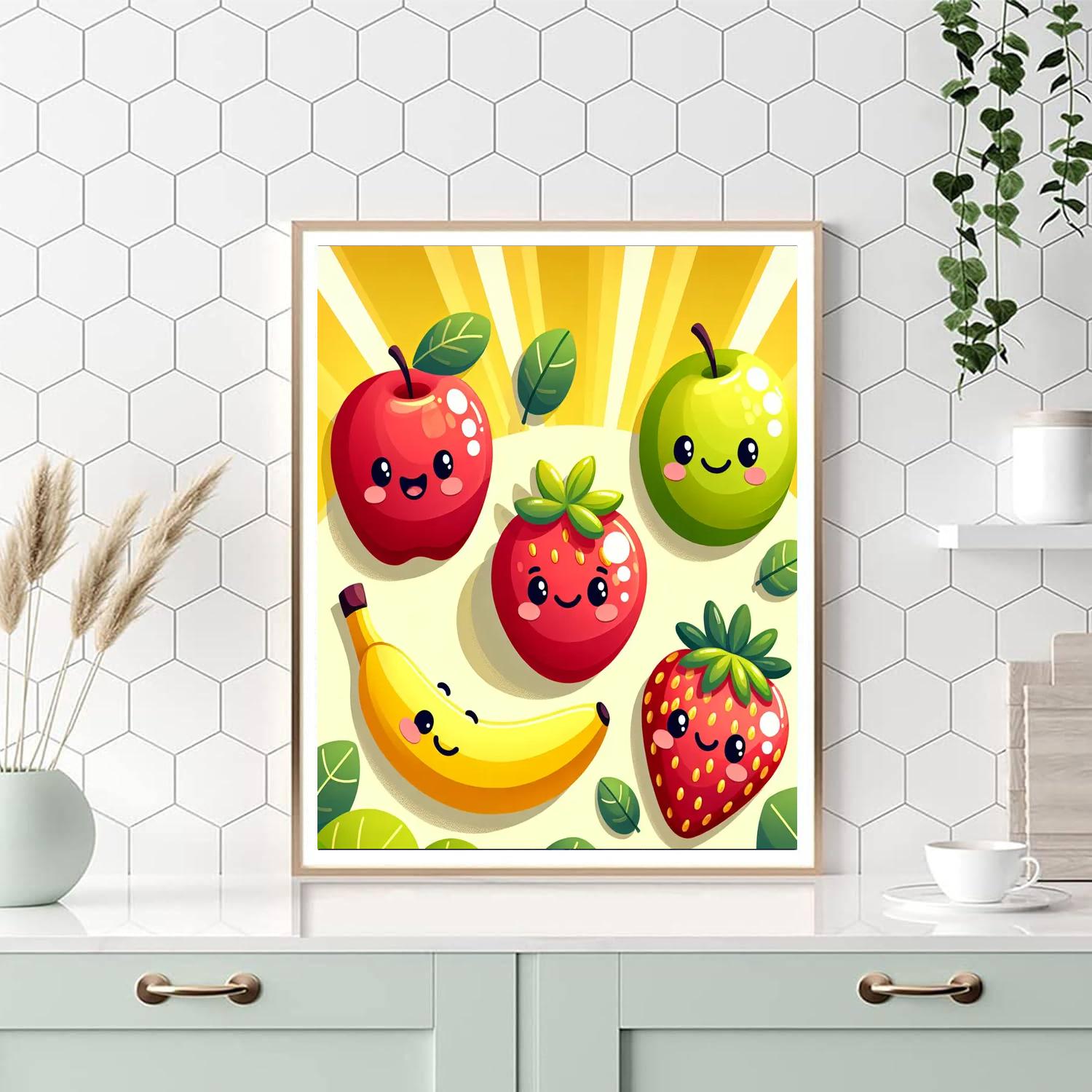 Charming Fruit Friends Painting By Numbers Kit