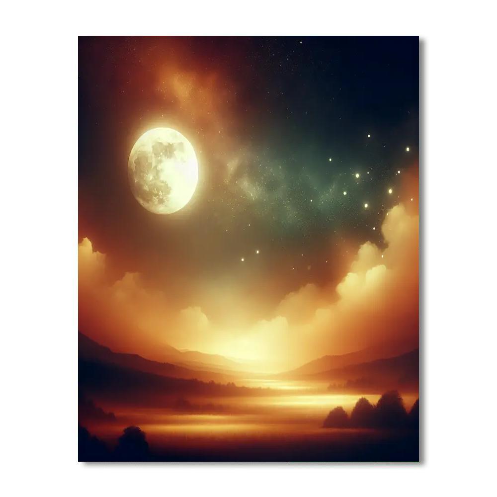 Radiant Harvest Moon Numbered Painting Kits