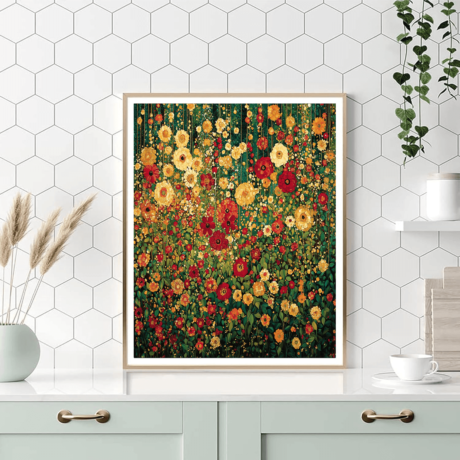 Klimt Inspired Bountiful Garden  Paint By Number