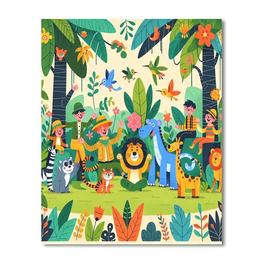 Storybook Jungle Journey Painting By Numbers Kit