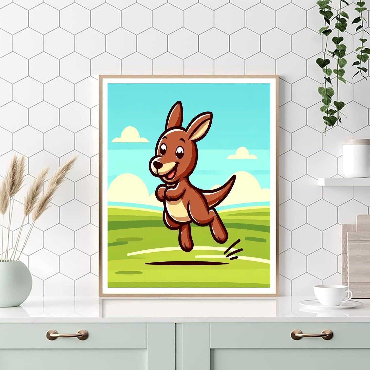 Playful Kangaroo Paint By Color