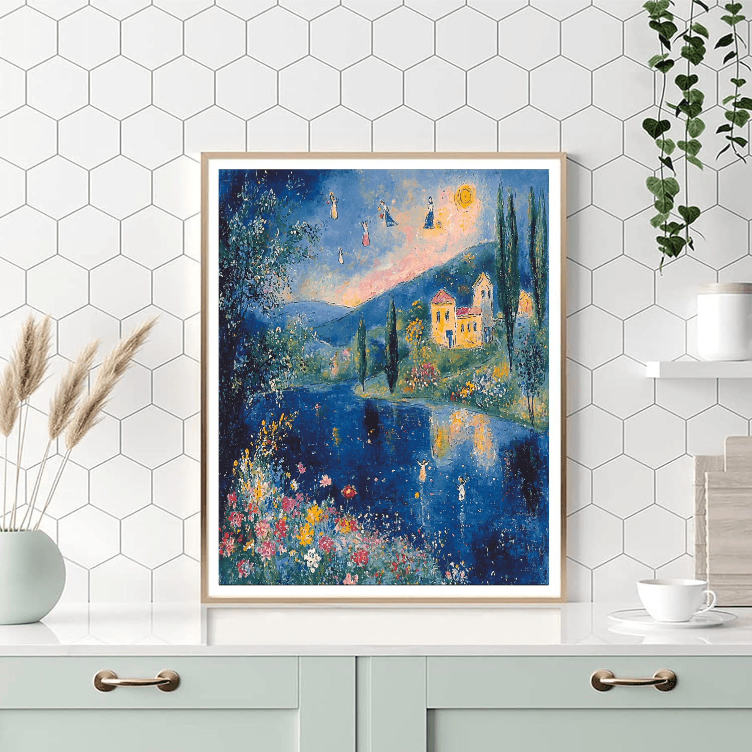 Chagall Inspired Elysian Dreamscape  Painting By Numbers Kit