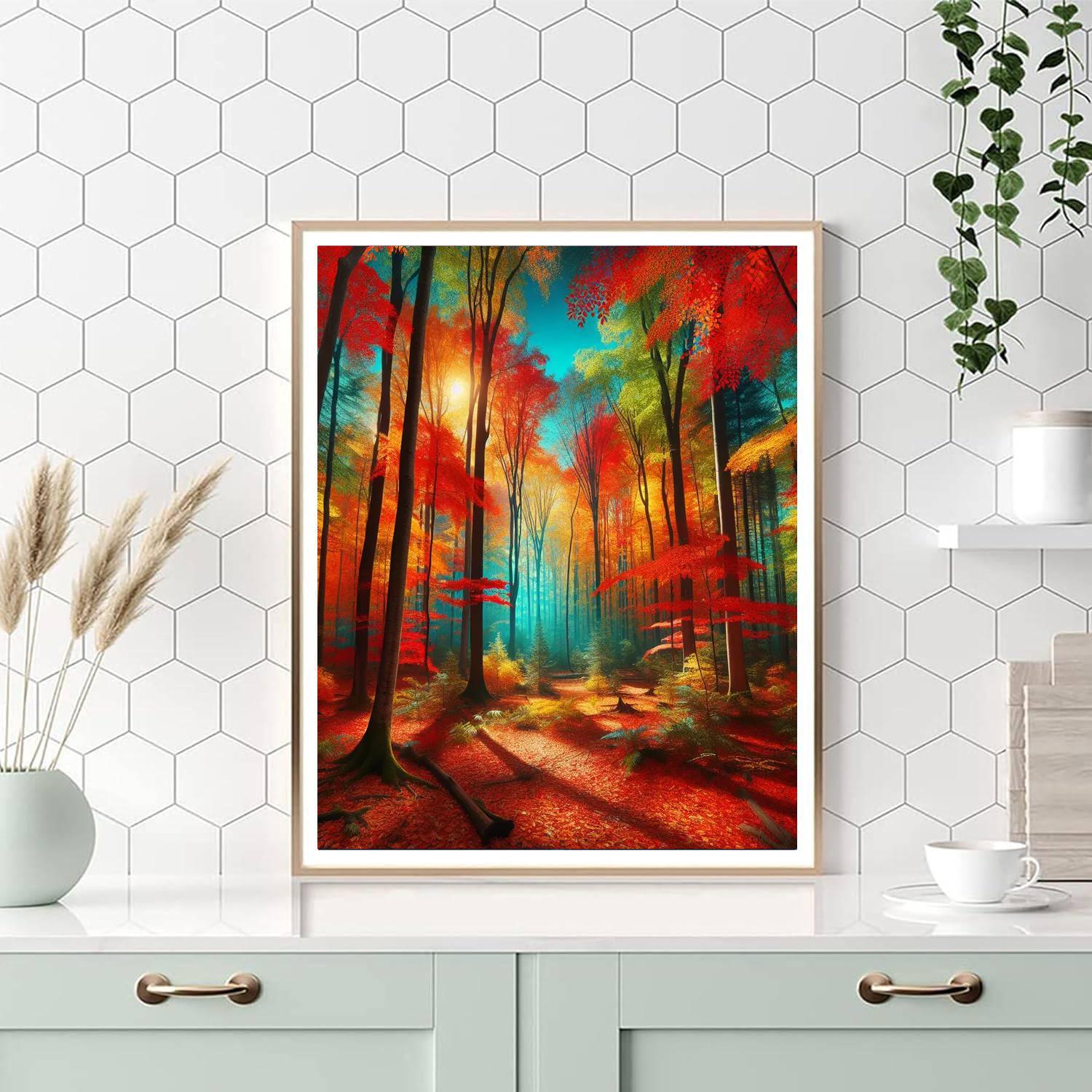 Autumn Woodland Retreat Paint By Number