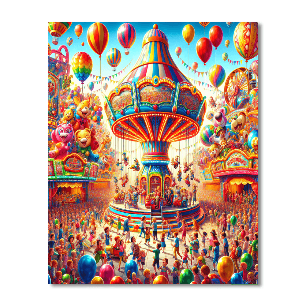 Joyful Carnival Fun Number Painting