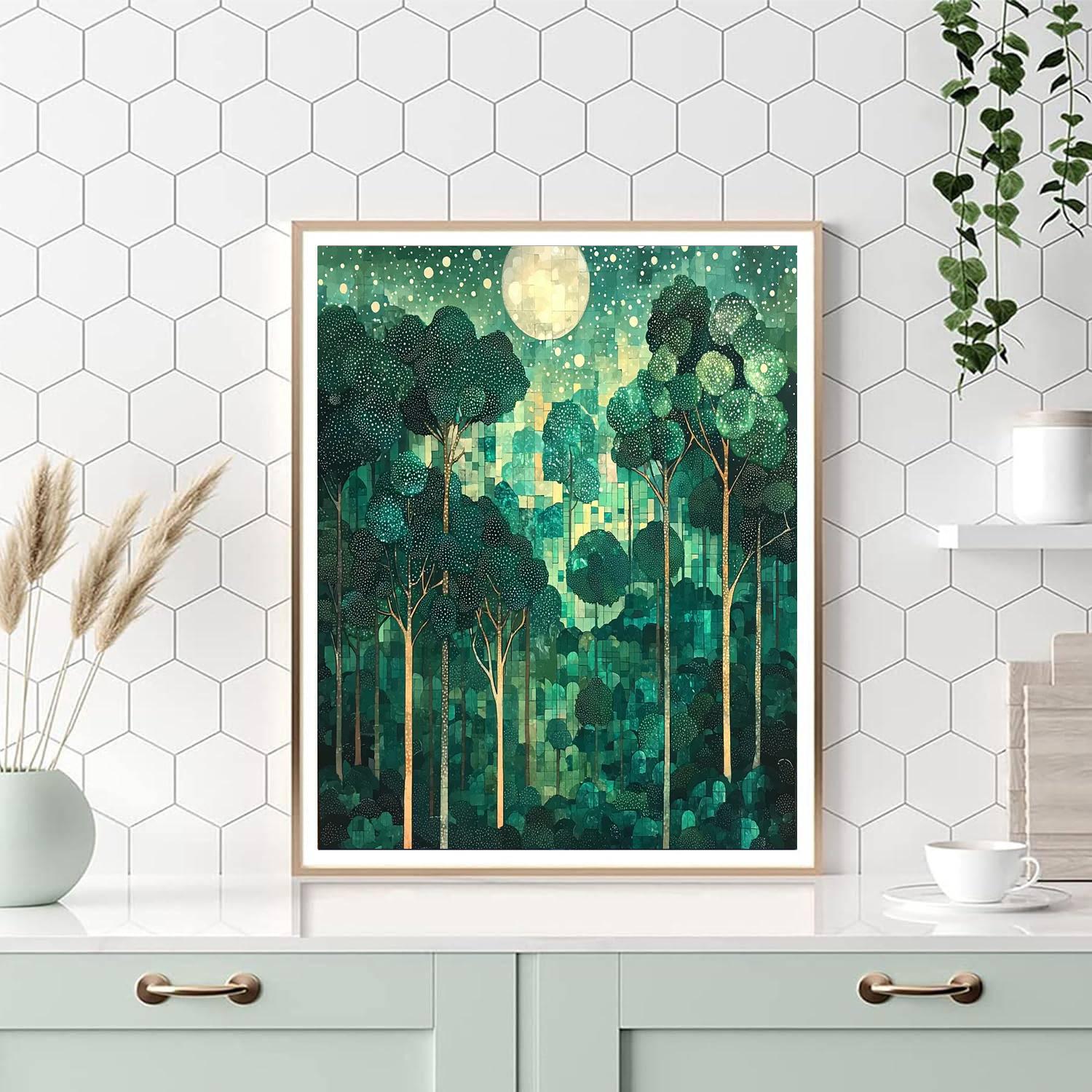 Georges Seurat Inspired Mystical Woodland Dance  Painting Number Kit