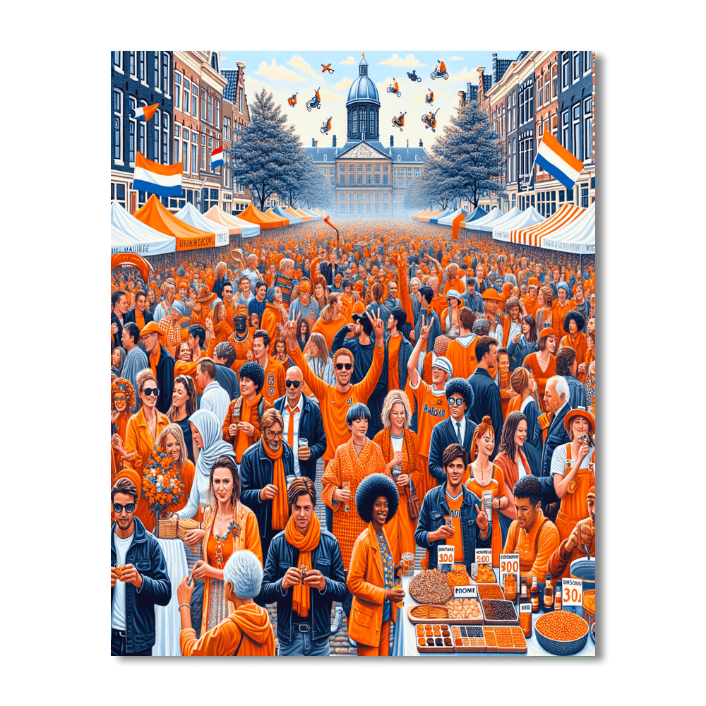 The Queen's Day (koningsdag) Festival Paint By Color