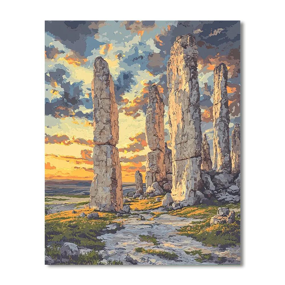 Michelangelo Inspired Ancient Sentinels  Paint By Numbers