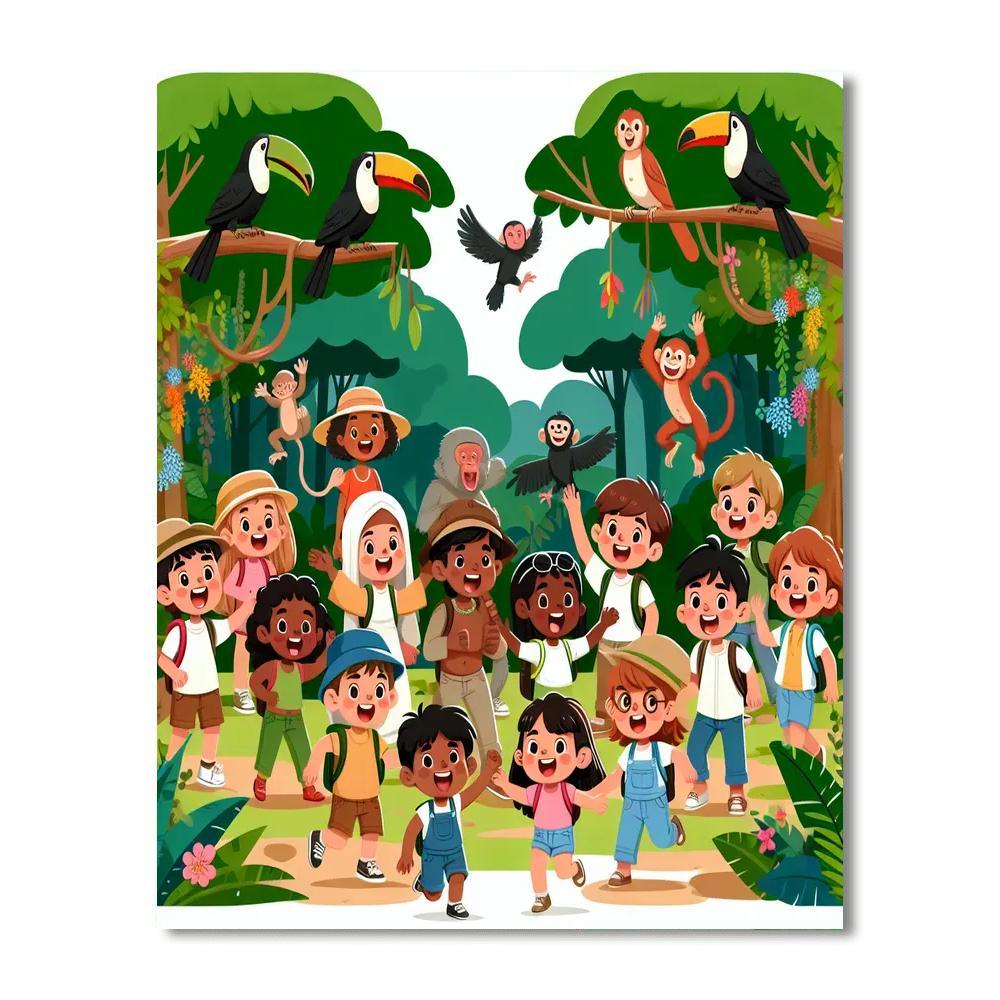 Jungle Explorers Unite Paint By Numbers Kits