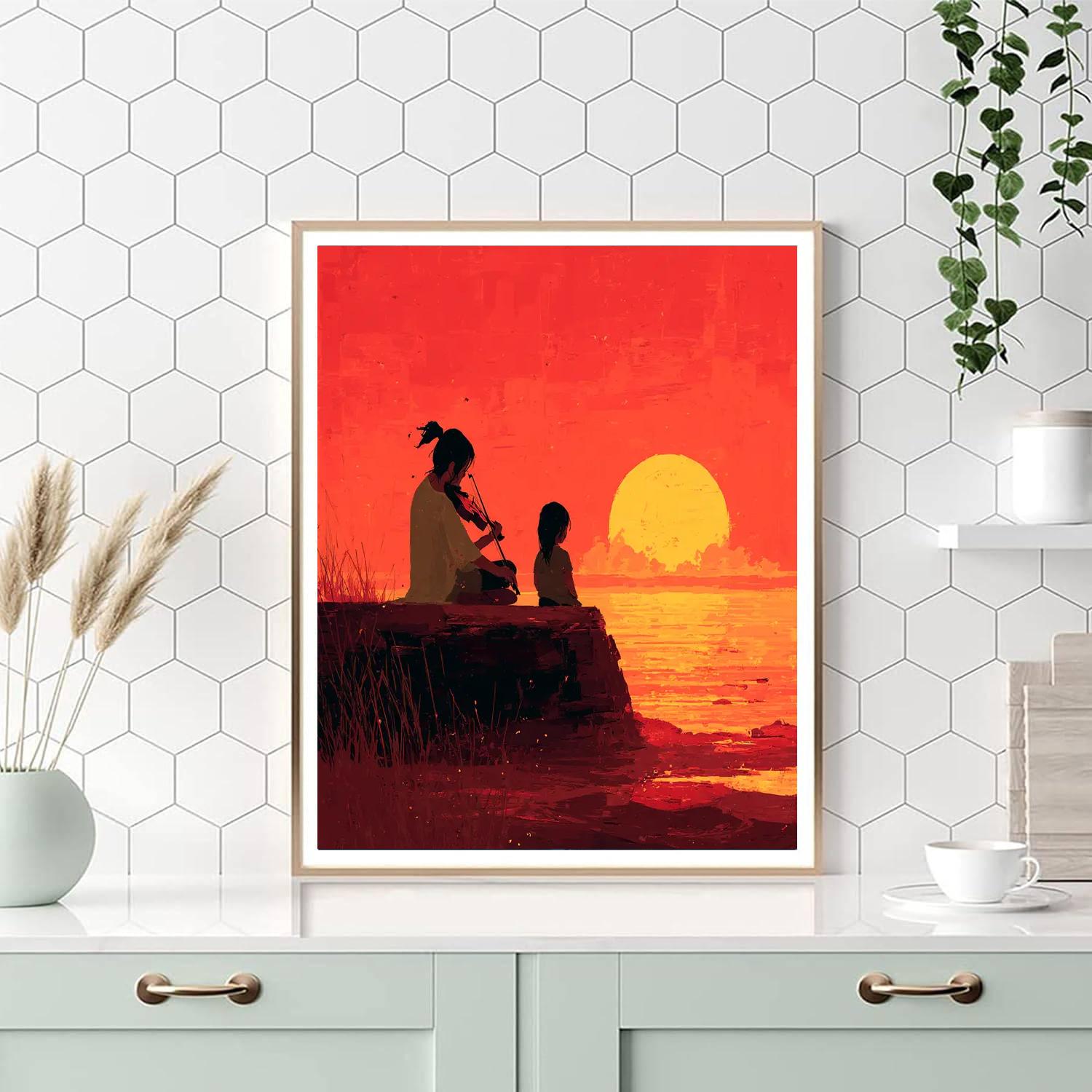 Evening Serenade With Mom DIY Paint By Numbers