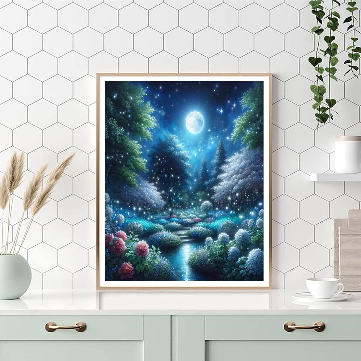 Starlit Enchanted Garden Painting By Numbers Kit