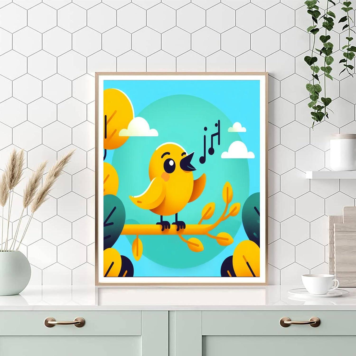 Charming Canary Sing Paint By Color