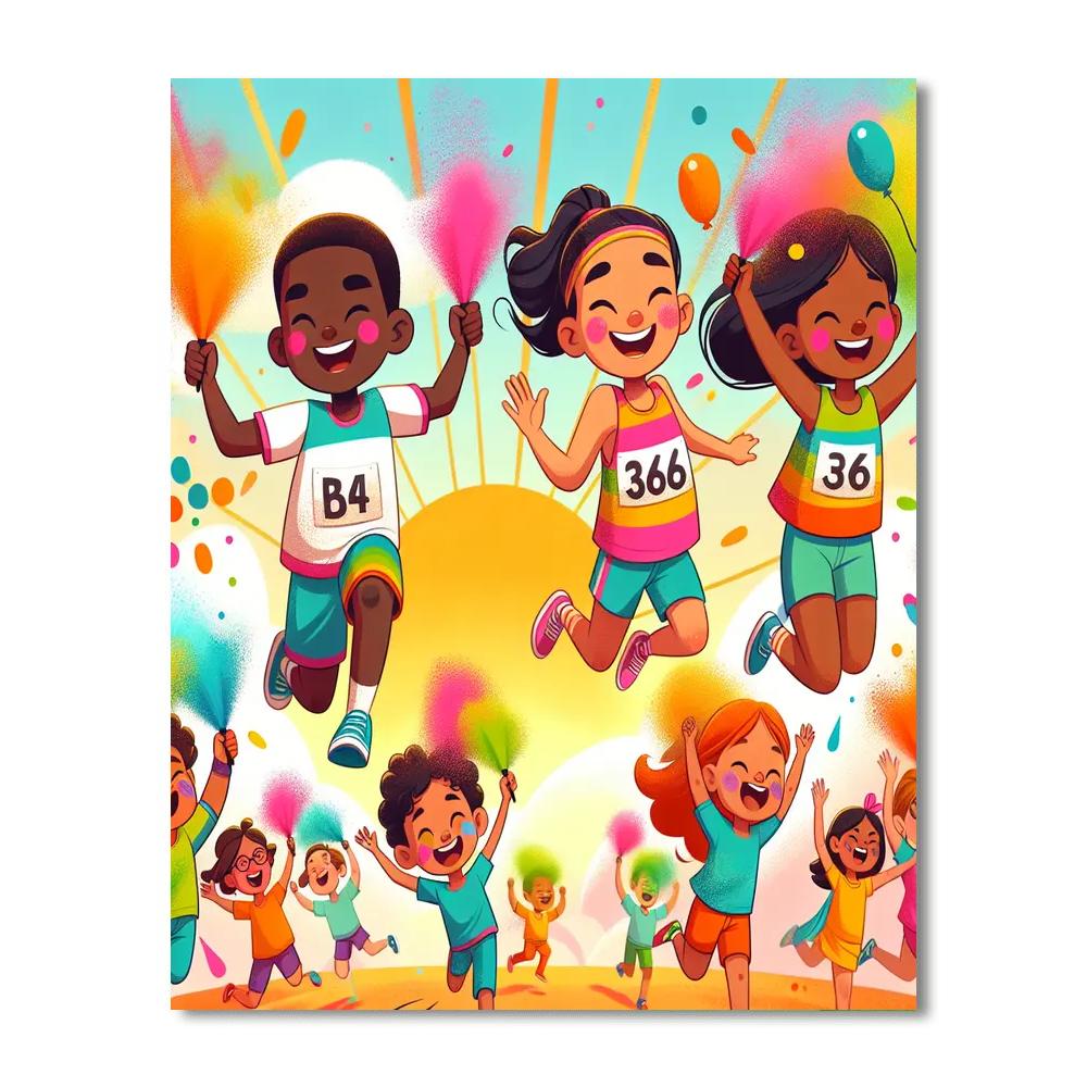 Rainbow Adventure Run Paint By Number